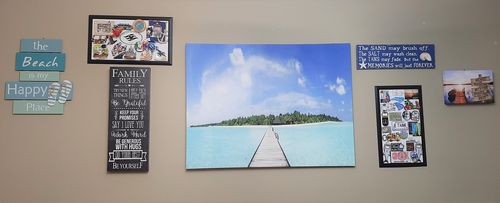 Customer photo review of Mountain, Trees, and Lake V1 Color Personalized Names Premium Canvas