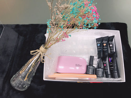 Customer photo review of Acrylic Gel Kits Clear Colors Nail Poly Gel Polish Art Set