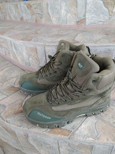 Customer photo review of Men's Combat High Top Outdoor Non-slip Boots