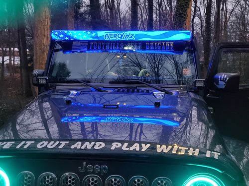 Customer photo review of COMBO PACK 52” RGB Chasing LED LIGHT BAR + Cover + Insert