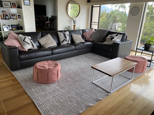 Customer photo review of Grey Skandi Hand-Woven Wool Rug