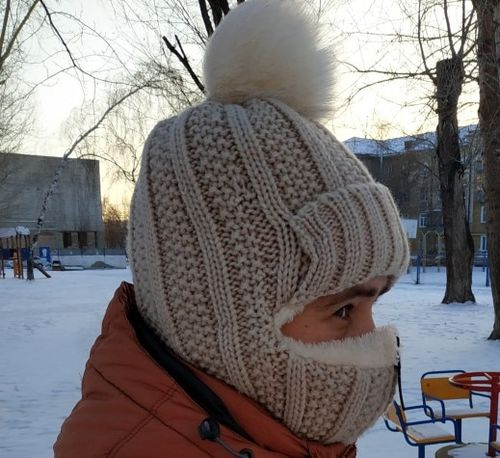 Customer photo review of Cozy Chic- Siamese Winter Windproof Hat