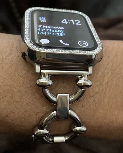 Customer photo review of Classic Link Band for the Apple Watch in Rose Gold, Gold, or Silver