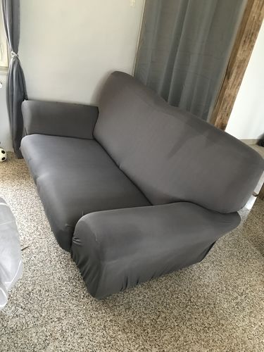 Customer photo review of Gris anthracite - Housses Extensibles de Fauteuil et Canapé - La Maison des Housses