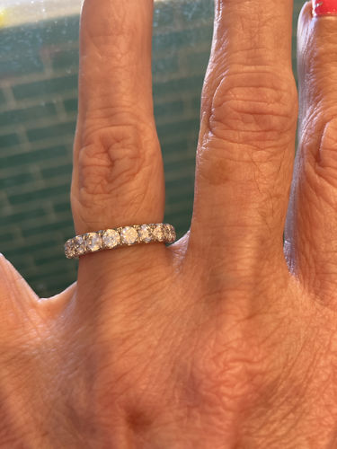 Customer photo review of 3.5mm Cubic Zircon Stainless Steel Eternity Band