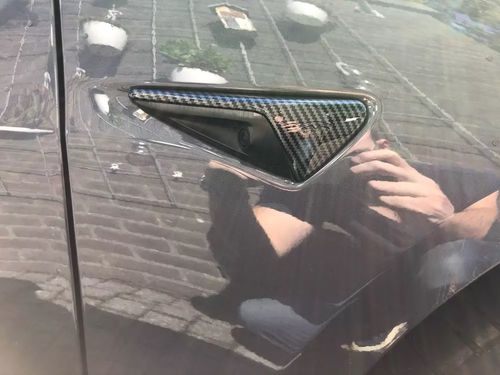 Customer photo review of Side View Camera Covers for All Tesla Models