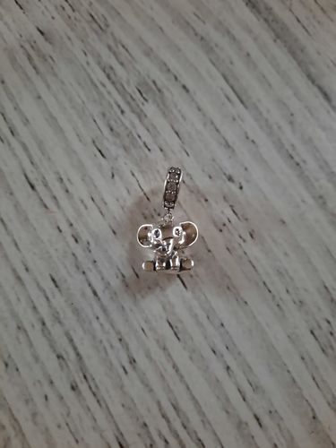 Customer photo review of Breloque Éléphant Monture en Argent
