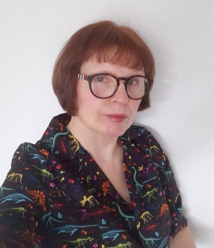 Customer photo review of Elma Dinosaur Fossil Print Dress