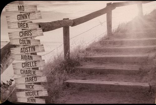 Customer photo review of Stairway to Heaven V1 Personalized Names Premium Canvas