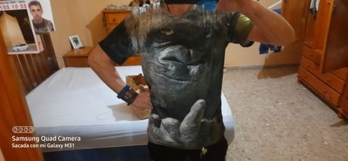 Customer photo review of Animal Monkey Face 3D T-shirts