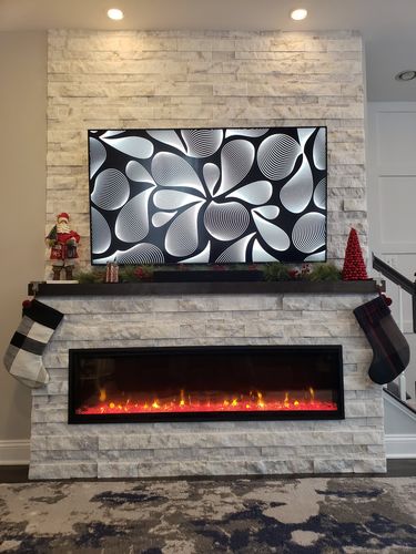 Customer photo review of Dimplex IgniteXL 60" Linear Recessed / Built in Electric Fireplace