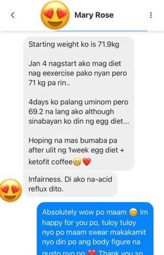 Customer photo review of KETOFIT COFFEE (10 IN 1 SLIMMING COFFEE ) 2 BOXES /FREE SHIPPING