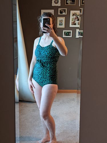 Customer photo review of Sun Baked Bottoms | Green Leopard Print