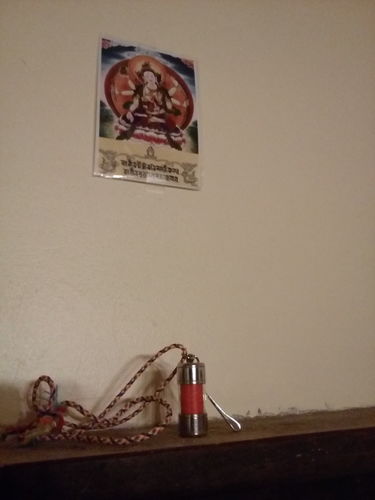 Customer photo review of Amulette mantra de Namgyalma - Soutra Usnisa Vijaya Dharani.