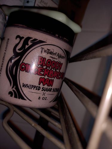 Customer photo review of Bloody Gingerbread Man Sugar Scrub