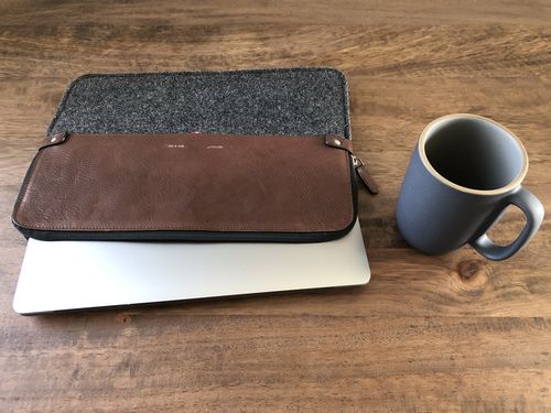 Customer photo review of 50/50 Sleeve . Chestnut