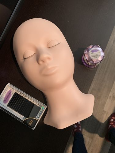 Customer photo review of MANNEQUIN HEAD WITH REMOVABLE EYELIDS