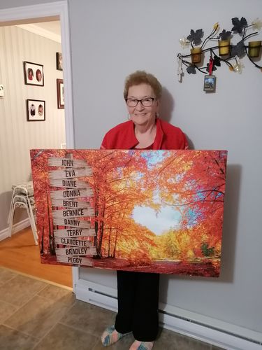 Customer photo review of Love Autumn V2 Color Family Names Premium Canvas