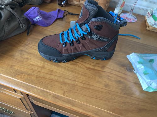 Customer photo review of Women’s Hiking Boots – Brown