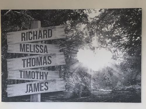 Customer photo review of Love Autumn Personalized Names Premium Canvas