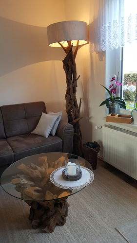 Customer photo review of Stehlampe Teak Wurzelholz BLUMA | Höhe 180 cm | inkl. Lampenschirm