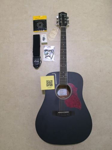 Customer photo review of Donner Acoustic Guitar Full Size, Dreadnought Guitar Bundle 41 inch for Beginner with Gig Bag Capo Picks Tuner Strap Strings (Black, DAG-1B)