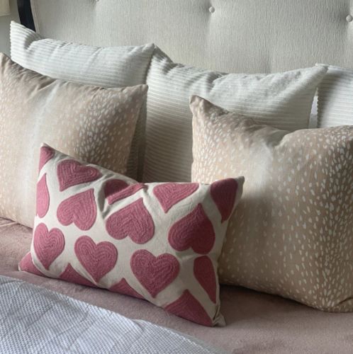 Customer photo review of Antelope Blush Pillow Cover