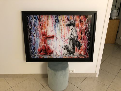 Customer photo review of "Young friends" #2 Édition Prestige sur Plexiglas - Encadrement caisse américaine