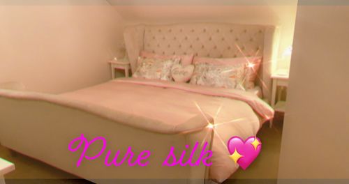 Customer photo review of Precious Pink Pure Silk Pillowcase
