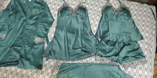Customer photo review of ELFSHE Silk Lace Pajama Sets