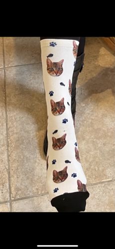 Customer photo review of Chaussettes Personnalisées Animal