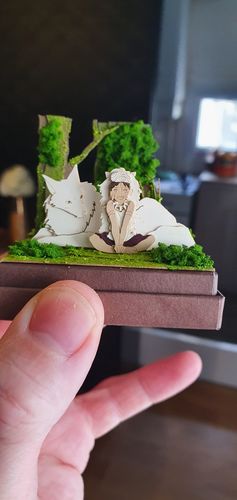 Customer photo review of Miniatuart | Princesse Mononoké : San et le loup