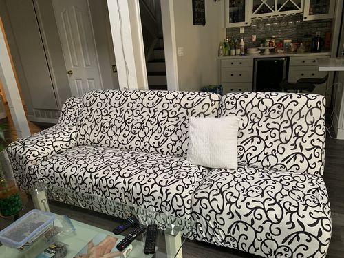Customer photo review of EasyFit™ Stretch Sofa Slipcovers (Printed Designs)
