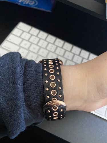 Customer photo review of Grommet Stud Band for the Apple Watch in Rose Gold, Gold, or Silver