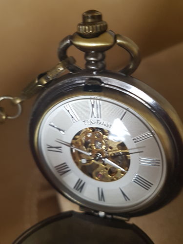 Customer photo review of Montre à Gousset Mécanique Train à Vapeur