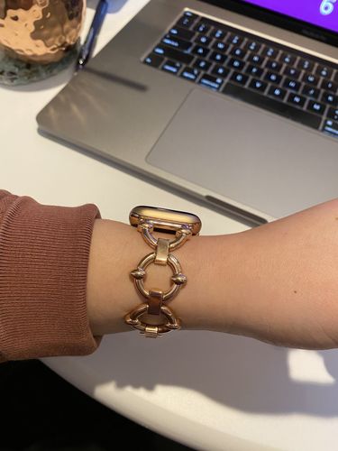 Customer photo review of Classic Link Band for the Apple Watch in Rose Gold, Gold, or Silver