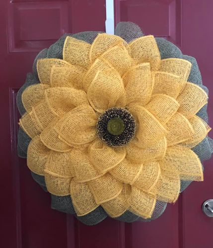 Customer photo review of 10"X10Yd Poly Burlap Mesh Olive Green RP810089