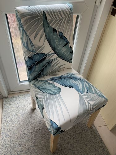 Customer photo review of Bravlee Dining Chair Slipcover