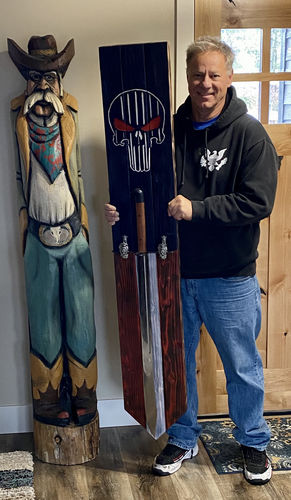 Customer photo review of American Skull Metal Stencil (14 gauge steel)