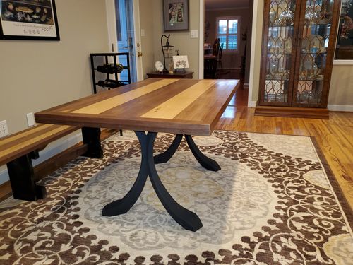 Customer photo review of Metal Table Legs, Dining Table Legs, Furniture Legs, Set of 2 pcs, Flowyline Metal Design | 421 Xeni