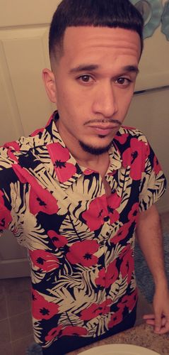 Customer photo review of Men's Tropical Hawaiian Floral Shirt