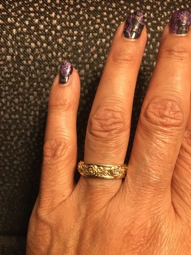 Customer photo review of 6.0 mm Plain Wedding Band in 14KT, 18KT & Platinum
