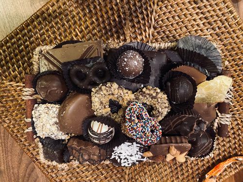 Customer photo review of Gourmet Chocolate Gift Baskets