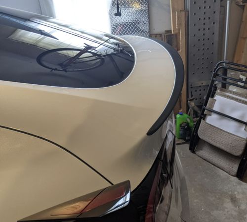 Customer photo review of Genuine Carbon Fiber Performance Spoiler for Tesla Model Y 2020-21