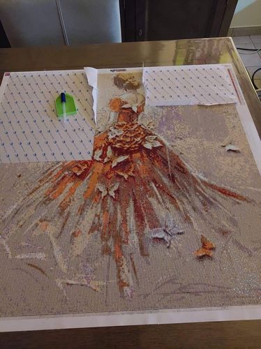 Customer photo review of Pixel en Steken Diamond Painting - Red Ballet Girl PIX-441