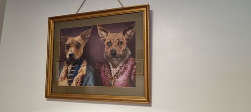 Customer photo review of The Count & The Countess – Custom Vintage Pet Portrait