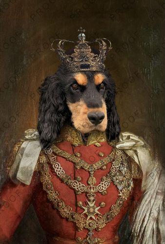 Customer photo review of The Prince - Custom Vintage Pet Portrait