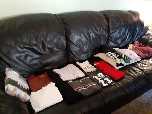 Customer photo review of Premium Amazon Returns Wholesale Clothing Box 10 for $35