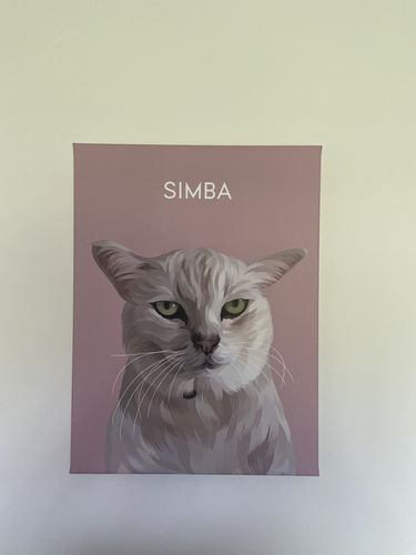 Customer photo review of Minimalist – Custom Pet Canvas