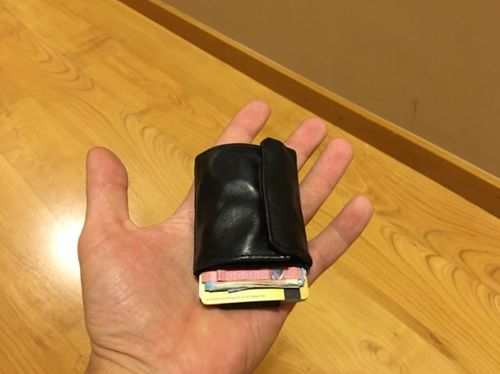 Customer photo review of Nano Boy Pocket with leather coin pocket